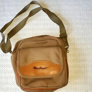 MacGregor Vintage Beige 2 Pocketed Zippered & Snap Carrying Shoulder Bag